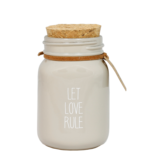 LET LOVE RULE soy candle, beige