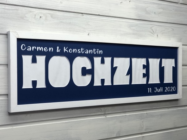 HOCHZEIT - Bilderrahmen, 20x70cm